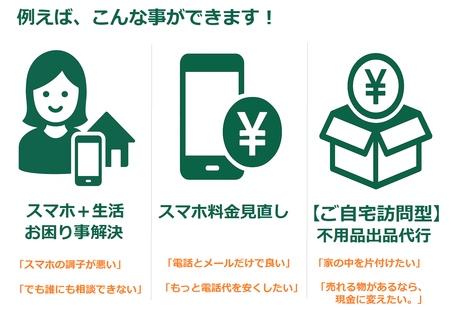 おとなりサポート　サービス一覧