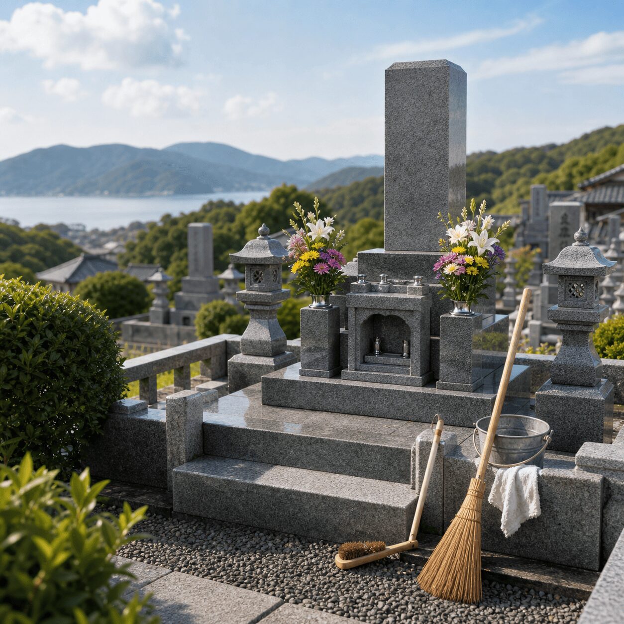 お墓掃除